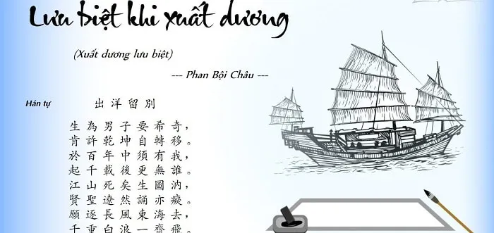 Phân tích bài Xuất dương lưu biệt của Phan Bội Châu hay nhất