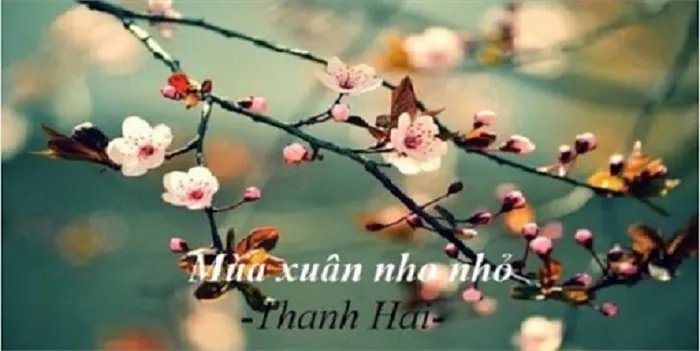 Bài thơ Mùa xuân nho nhỏ của tác giả Thanh Hải