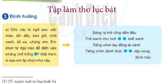 Soạn Tập làm thơ lục bát trang 43 – Lớp 6 tập 1 Cánh Diều chi tiết nhất