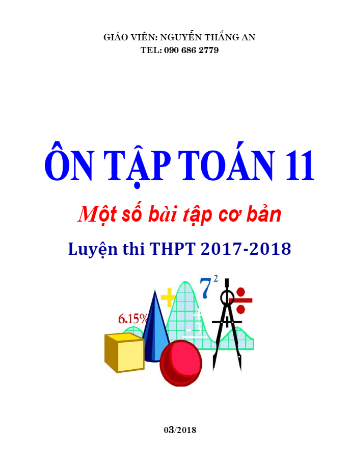 Bài tập cơ bản ôn tập Toán 11 luyện thi THPT – Nguyễn Thắng An