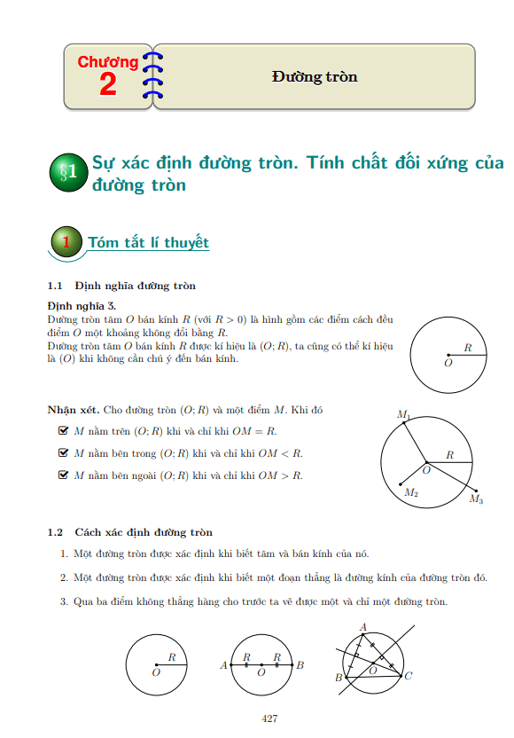 Các dạng bài tập đường tròn