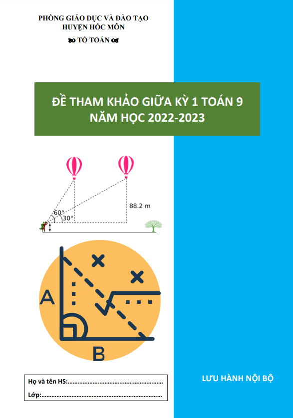 Đề tham khảo giữa kỳ 1 Toán 9 năm 2022 – 2023 phòng GD&ĐT Hóc Môn – TP HCM