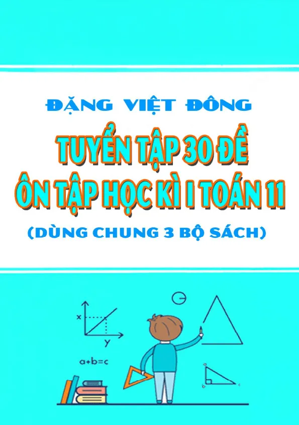 Tuyển tập 30 đề ôn tập cuối học kì 1 Toán 11 có đáp án và hướng dẫn giải