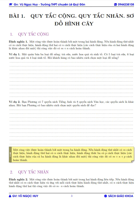 Vở bài tập sách giáo khoa Toán 10 Cánh Diều tập 2 – Vũ Ngọc Huy