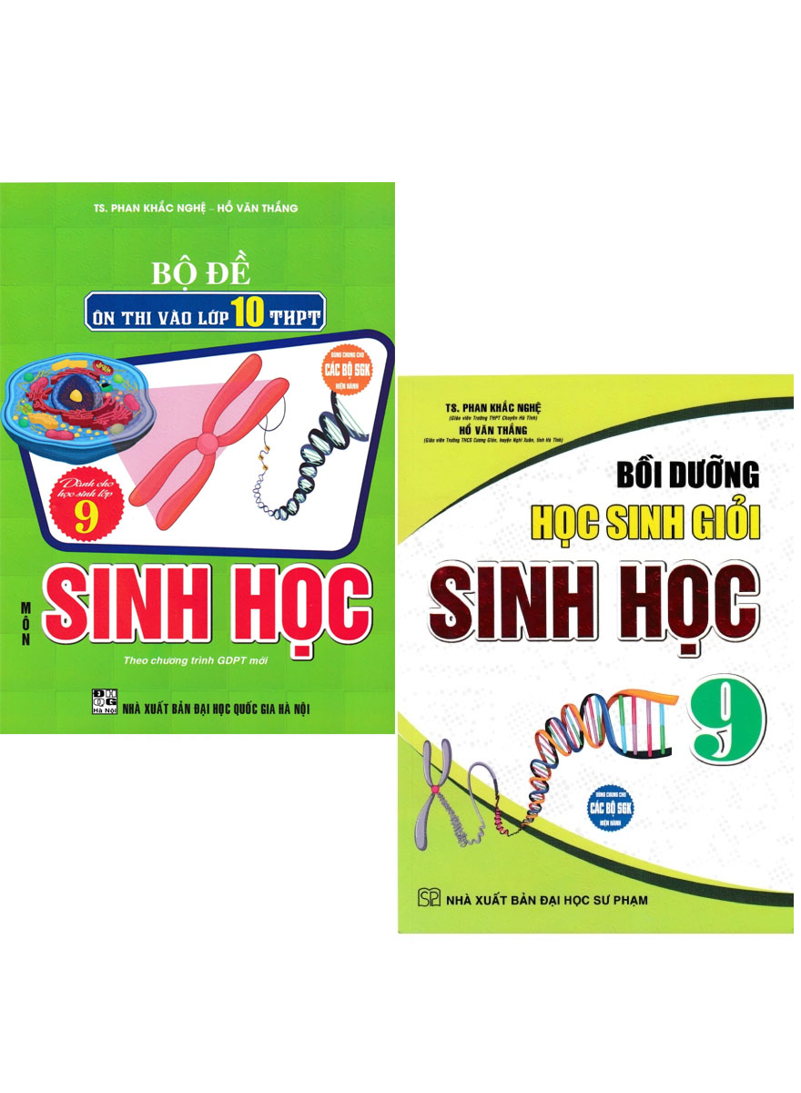 Combo Bộ Đề Ôn Thi Vào Lớp 10 THPT Môn Sinh Học + Bồi Dưỡng Học Sinh Giỏi Sinh Học 9 - Phan Khắc Nghệ (Bộ 2 Cuốn)