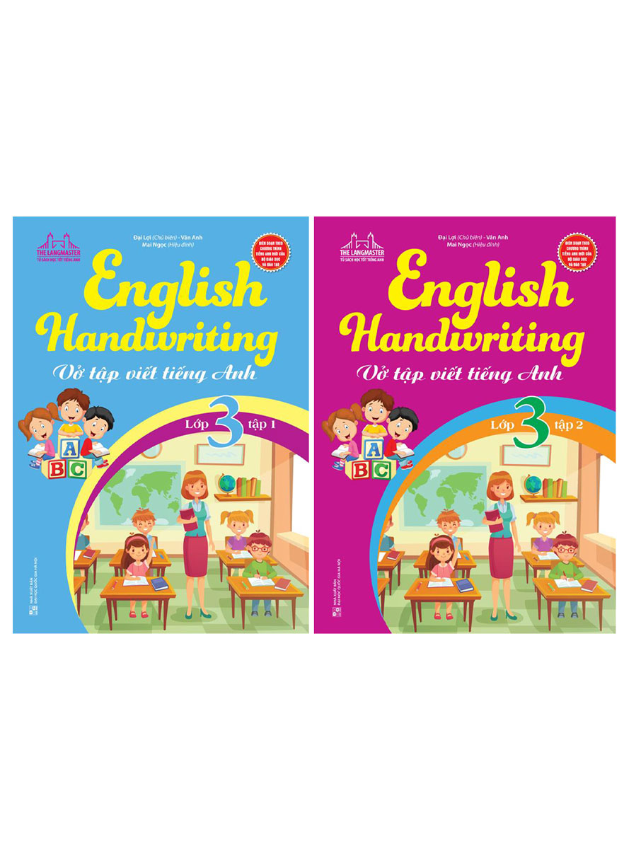 Combo English Handwriting - Vở Tập Viết Tiếng Anh Lớp 3 Tập 1+2 (Bộ 2 Cuốn)