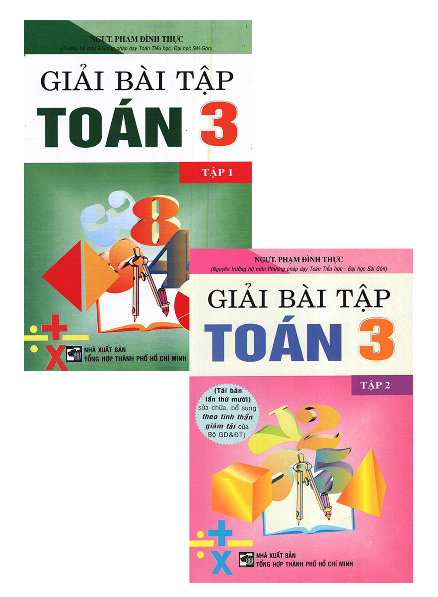 Combo Giải Bài Tập Toán 3 Tập 1+2 (Bộ 2 Cuốn)