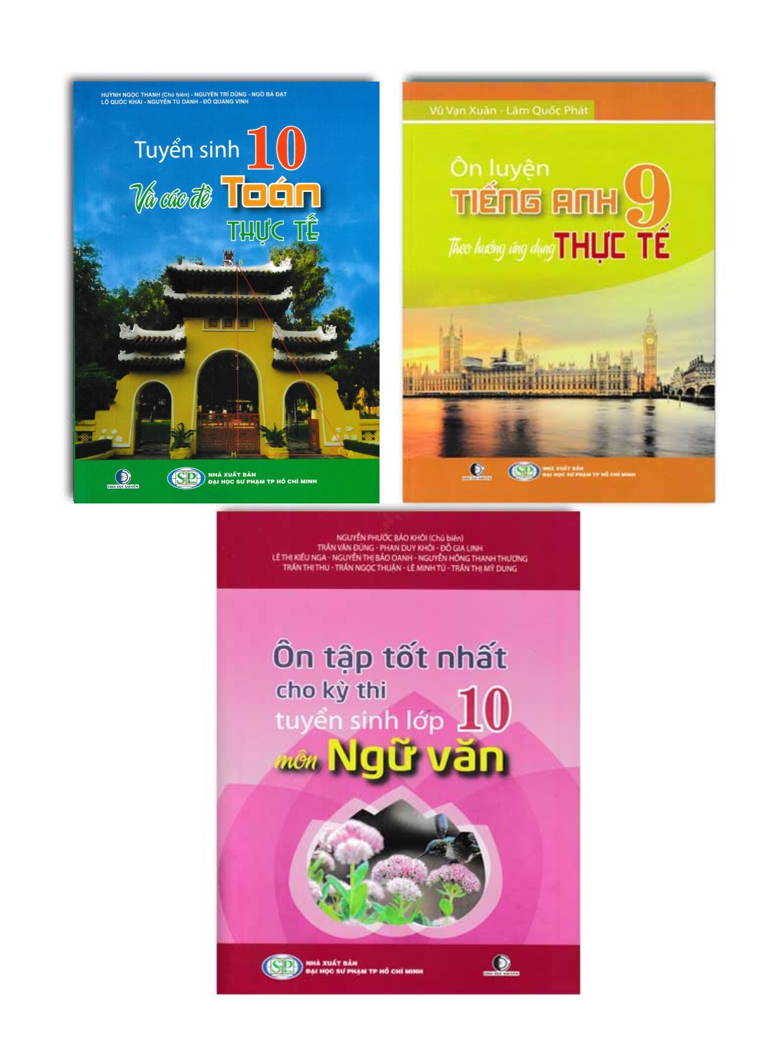 Combo Sách Ôn Thi Tuyển Sinh Vào Lớp 10 Theo Hướng Thực Tế Bộ Môn Toán - Văn - Anh