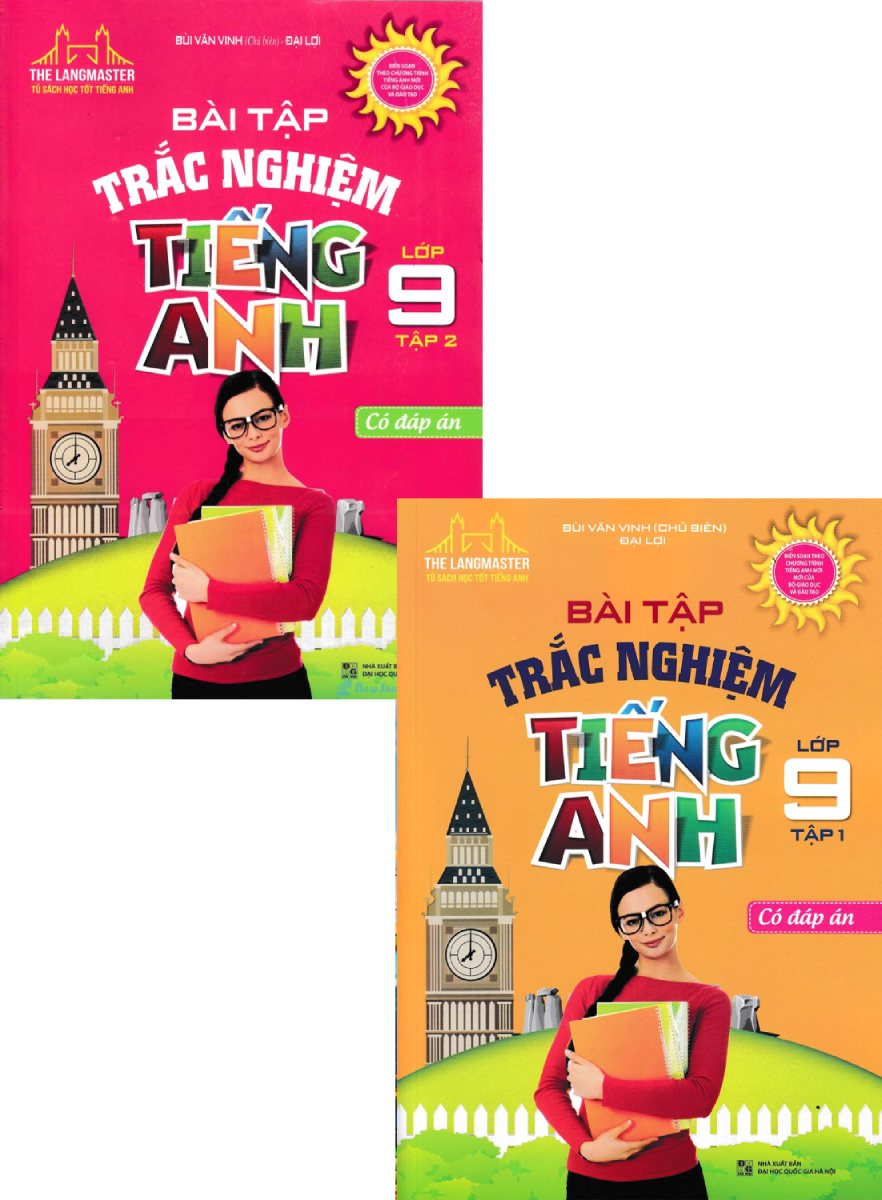 Combo The Langmaster - Bài Tập Trắc Nghiệm Tiếng Anh Lớp 9 (Có Đáp Án) (Bộ 2 Cuốn)