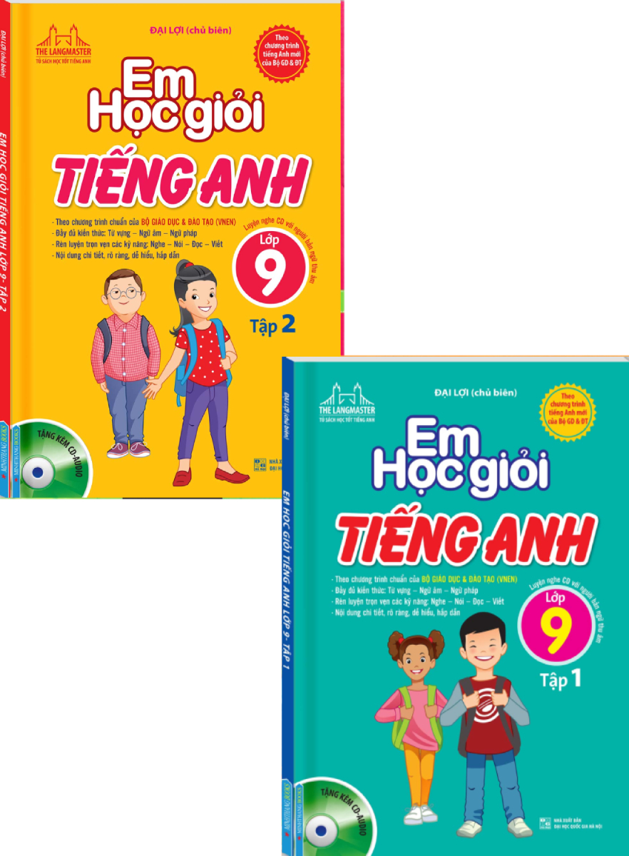 Combo The Langmaster - Em Học Giỏi Tiếng Anh Lớp 9 (Bộ 2 Cuốn)