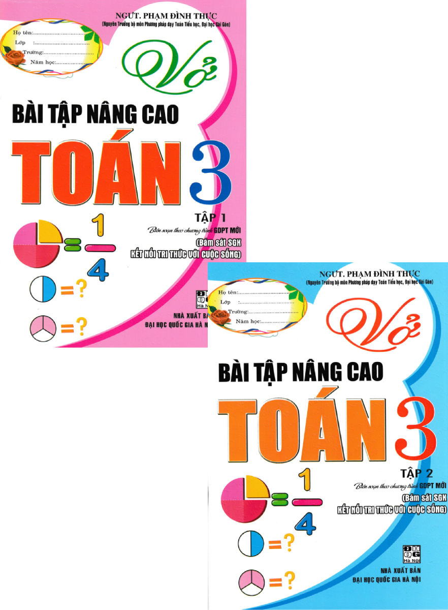 Combo Vở Bài Tập Nâng Cao Toán Lớp 3 (Bám Sát SGK Kết Nối Tri Thức Với Cuộc Sống) (Bộ 2 Cuốn)