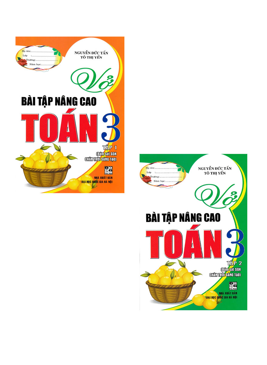 Combo Vở Bài Tập Nâng Cao Toán Lớp 3 - Tập 1 + 2 (Bám Sát SGK Chân Trời Sáng Tạo - Bộ 2 Cuốn)