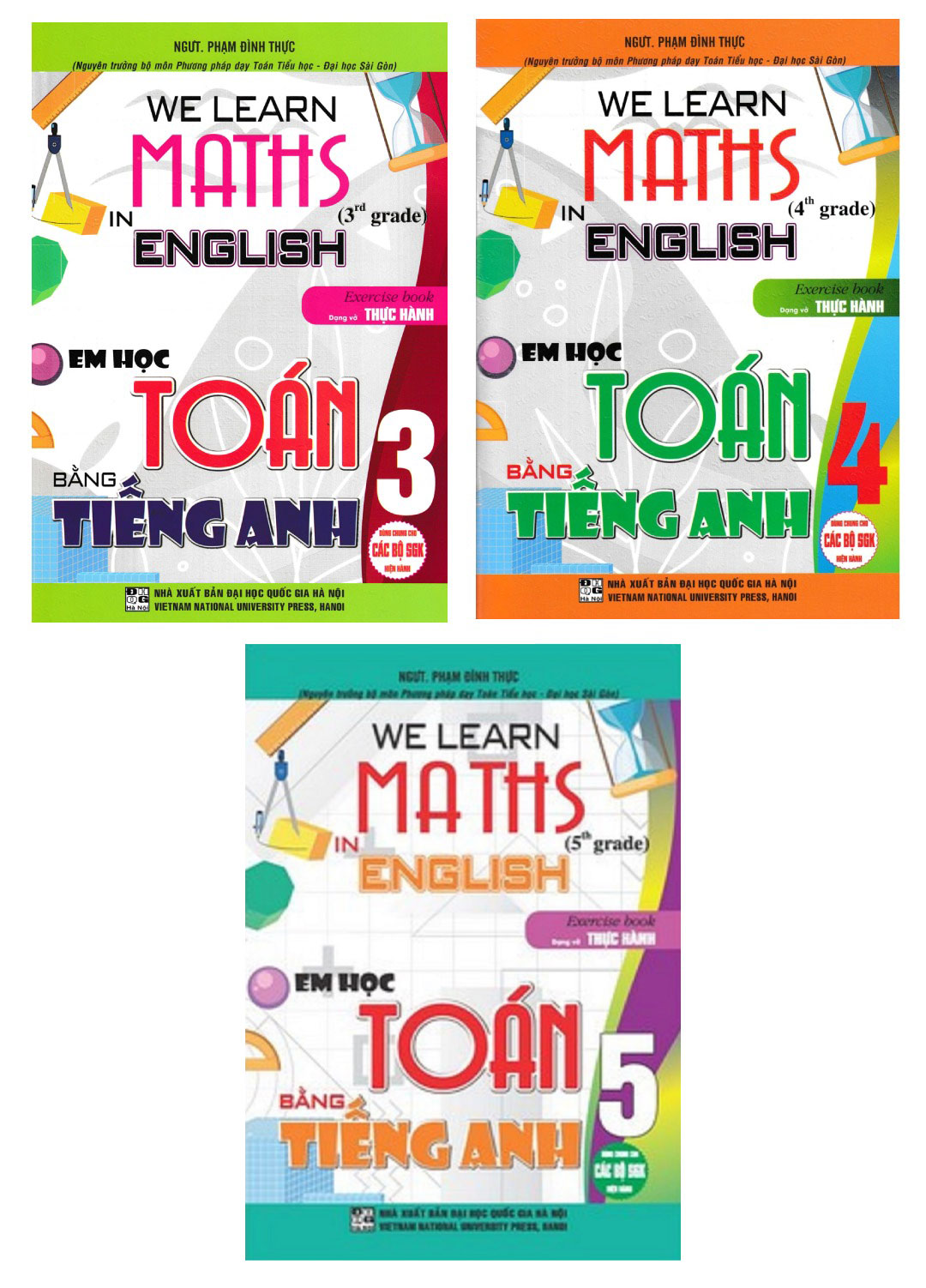 Combo We Learn Maths In English - Em Học Toán Bằng Tiếng Anh Lớp 3 + 4 + 5